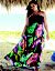 Plus size Smocked chiffon maxi dress by Lane Bryant
