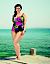 Slimming Ultra high waist swim brief in plus sizes
