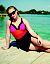 Slimming plus size New and improved slitted swim skirt