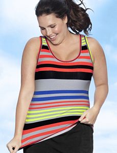 Striped racer back tank