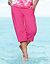 Knit waist cargo capri