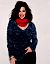 Marled shaker sweater