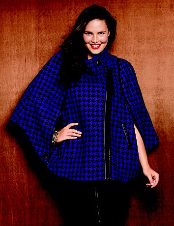 Houndstooth cape by Lane Bryant
