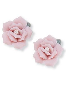 Ceramic Flower Earrings by PalmBeach Jewelry