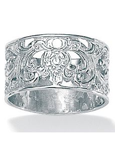 Silver Filigree Band by PalmBeach Jewelry