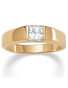 Cubic Zirconia Princess-Cut Ring by PalmBeach Jewelry