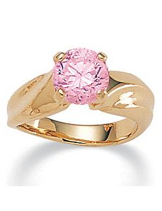 Pink Icecubic zirconia Ring by PalmBeach Jewelry