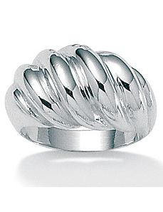 Sterling Silver Dome Ring by PalmBeach Jewelry