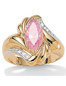 Pink Ice Cubic Zirconia Ring by PalmBeach Jewelry