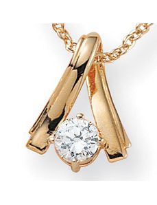 Cubic Zirconia Twist 14k gold-plated Pendant by PalmBeach Jewelry