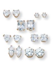 7-Paircubic zirconia Earring Set by Palm Beach Jewelry