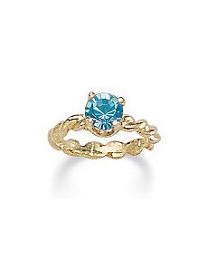 Birthstone 10k Gold Baby Ring Charm by PalmBeach Jewelry