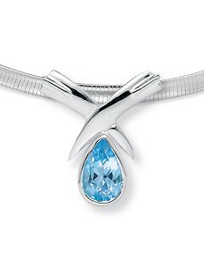 Blue Topaz Necklace by PalmBeach Jewelry