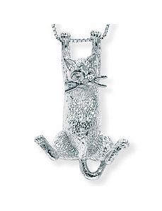 Sterling Silver Cat Pendant by PalmBeach Jewelry