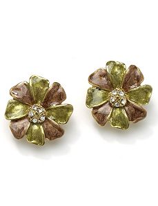 Flower-Shaped Clip-On Earrings by PalmBeach Jewelry