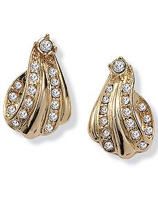 Crystal Swirl Earrings by PalmBeach Jewelry