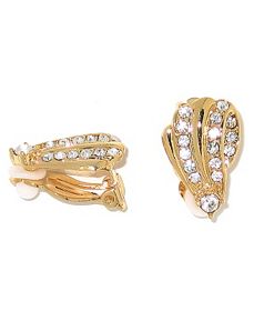 Crystal Clip-On Earrings by PalmBeach Jewelry