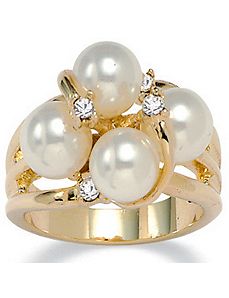 Simulated Pearl Ring by PalmBeach Jewelry