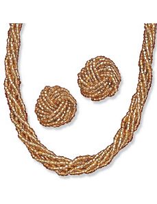 Beaded Lucite Jewelry Set by PalmBeach Jewelry