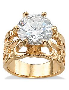 Cubic Zirconia Filigree Ring by PalmBeach Jewelry