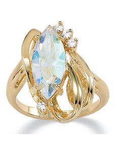 Aurora Borealis Crystal Ring by PalmBeach Jewelry