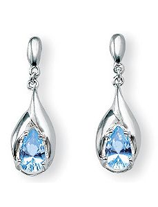 Blue Topaz Earrings by PalmBeach Jewelry