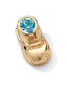 Birthstone 14k Baby Bootie Charm by PalmBeach Jewelry