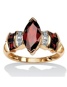 Garnet 10k Gold Ring by PalmBeach Jewelry
