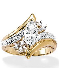 Marquisecubic zirconia Ring by PalmBeach Jewelry