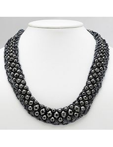 Black Lucite Necklace by PalmBeach Jewelry