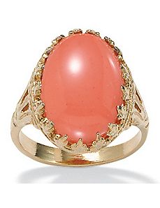 Simulated Coral Ring by PalmBeach Jewelry