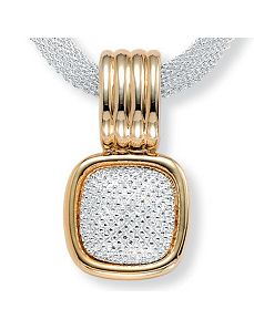 Tutone Mesh Necklace by PalmBeach Jewelry