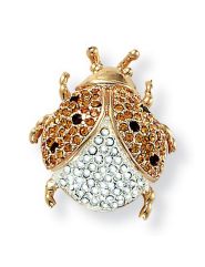 Crystal Beetle Pin by PalmBeach Jewelry