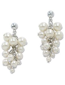 Simulated Pearl Earrings by PalmBeach Jewelry