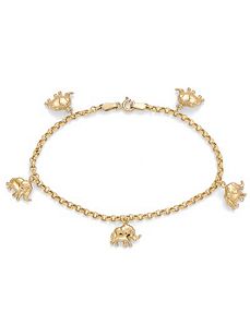 10k Charm Bracelet by PalmBeach Jewelry