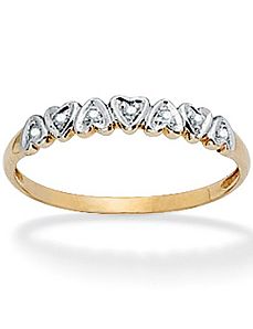 10k Heart Band by PalmBeach Jewelry