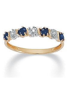 Blue Sapphire 10k Gold Ring by PalmBeach Jewelry