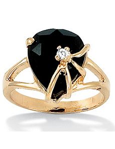 Onyx Heart Ring by PalmBeach Jewelry