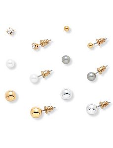 6-Pair Earring Set by PalmBeach Jewelry