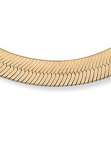 18k/SS Herringbone Necklace 18" by PalmBeach Jewelry