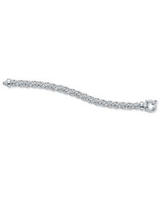 Silver Byzantine Bracelet 7 1/2" by PalmBeach Jewelry
