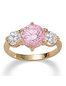 Pink Icecubic zirconia Ring by PalmBeach Jewelry