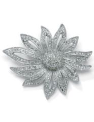 Crystal Flower Pin by Palm Beach Jewelry