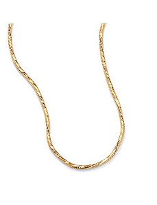14k Tornado-Link Necklace 24" by PalmBeach Jewelry