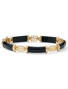Onyx"Longevity"Bracelet 7 1/4" by PalmBeach Jewelry
