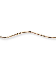 14k Gold Box-Link Necklace 18" by PalmBeach Jewelry