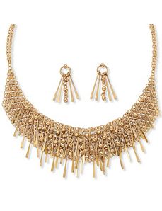 2-Piece Bib Necklace/Earring Set by PalmBeach Jewelry