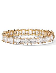 Cubic Zirconia Bangle Bracelet 7 1/2" by PalmBeach Jewelry