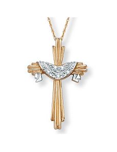 Diamond Accent 10k Cross Pendant by PalmBeach Jewelry