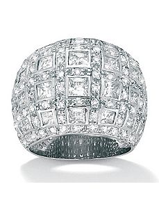 Cubic Zirconia Silver Ring by PalmBeach Jewelry